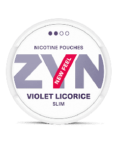 ZYN Slim Violet Licorice New Feel Product Label