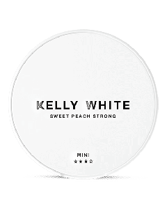 Kelly White Sweet Peach Strong Mini Product Label